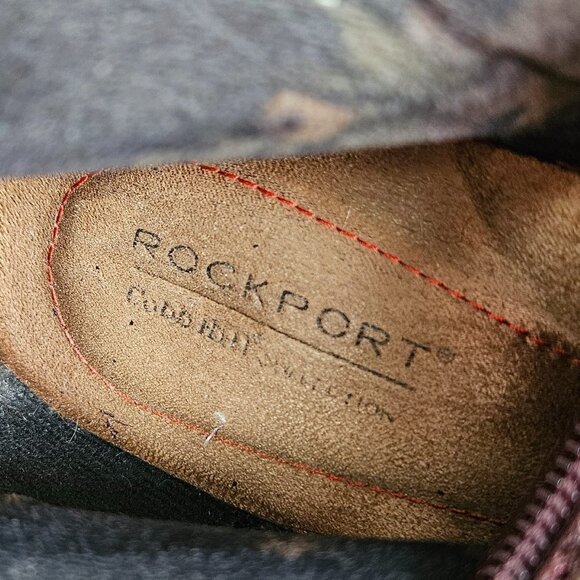 Rockport | Cobb Hill Collection Brunswick Cuff Red/Brown Leather Ankle Boot 9.5 - Picture 9 of 10
